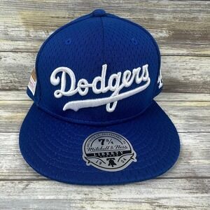 Los Angeles Dodgers Script Hat Cooperstown Mitchell & Ness Fitted Cap 7 3/4